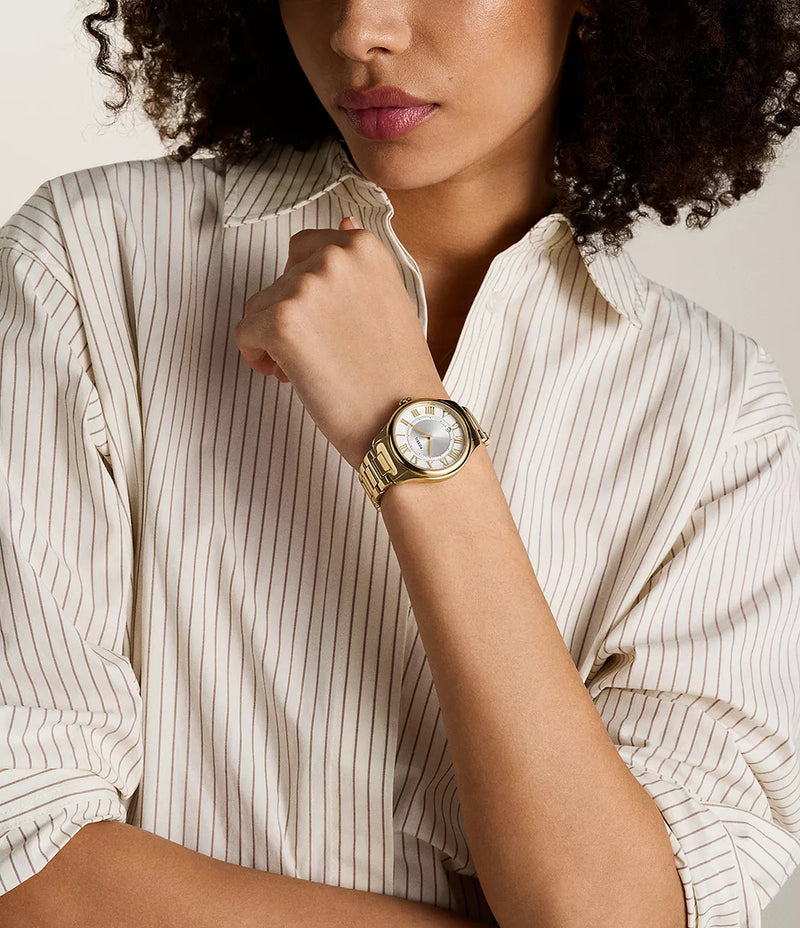 Fossil Gilmore Three-Hand Date Gold-Tone Stainless Steel Watch - ES5395