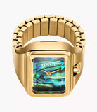 Fossil Raquel Watch Ring Two-Hand Stainless Steel Watch for Women - ES5411