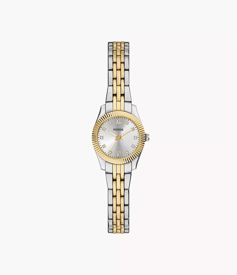 Fossil Scarlette Mini 20mm Three-Hand Stainless Steel Watch ES5473