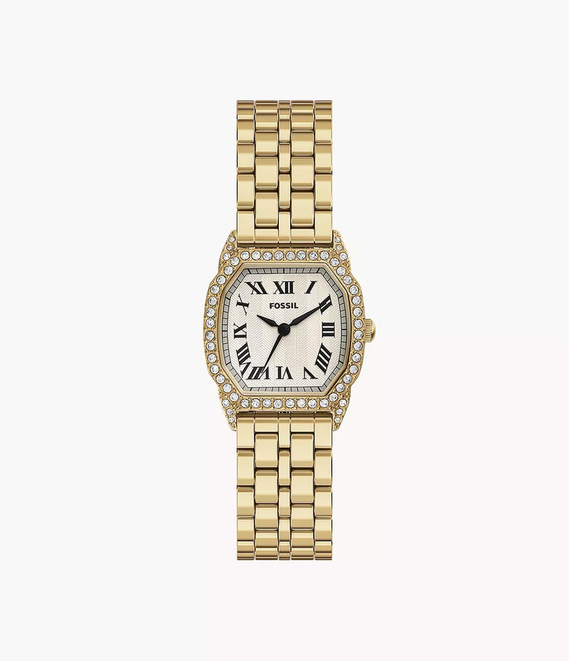 Fossil Harlow 27mm Three-Hand Gold-Tone Stainless Steel Watch ES5489