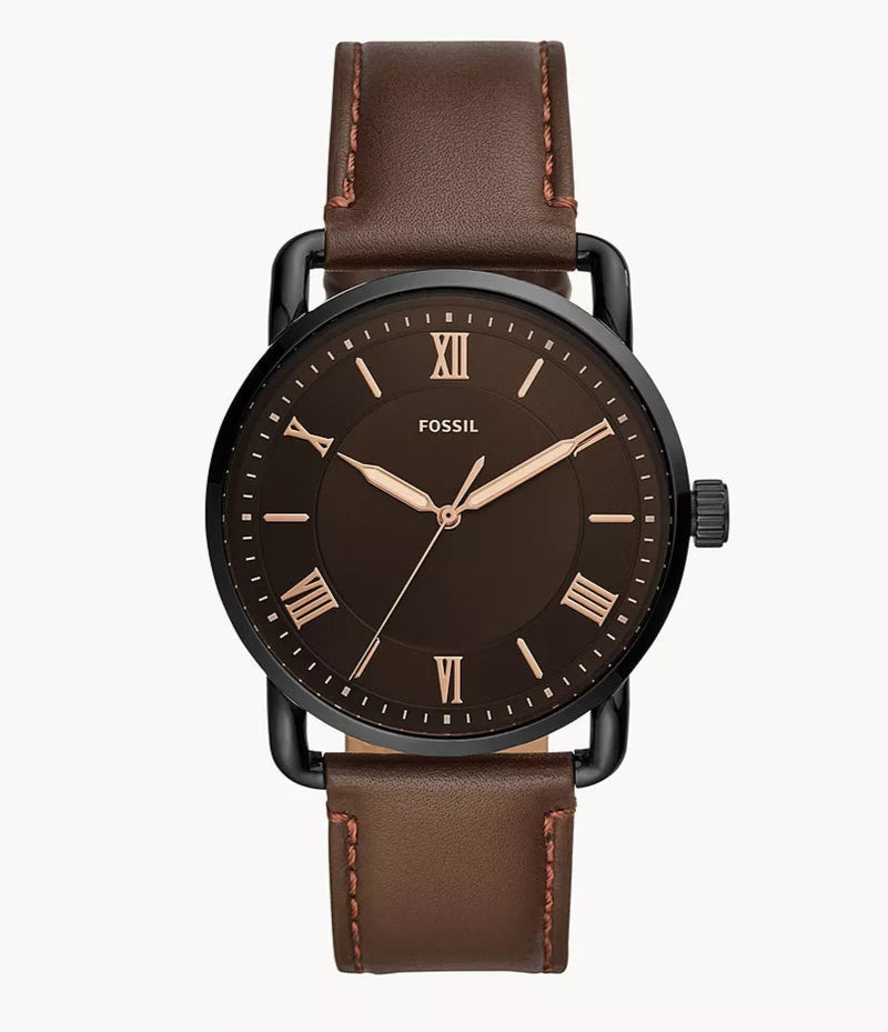 Fossil Copeland Three-Hand Brown Leather Watch - FS5666