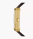 FOSSIL Carraway Three-Hand Brown Croco Leather Watch FS6011