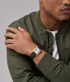 FOSSIL Carraway Three-Hand Brown Croco Leather Watch FS6011