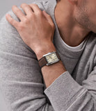 Carraway Three-Hand Brown Leather Watch FS6012