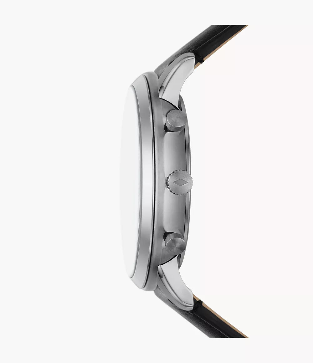 FOSSIL Neutra Chronograph Black LiteHide™ Leather Watch FS6016