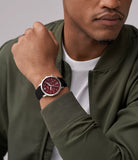 FOSSIL Neutra Chronograph Black LiteHide™ Leather Watch FS6016