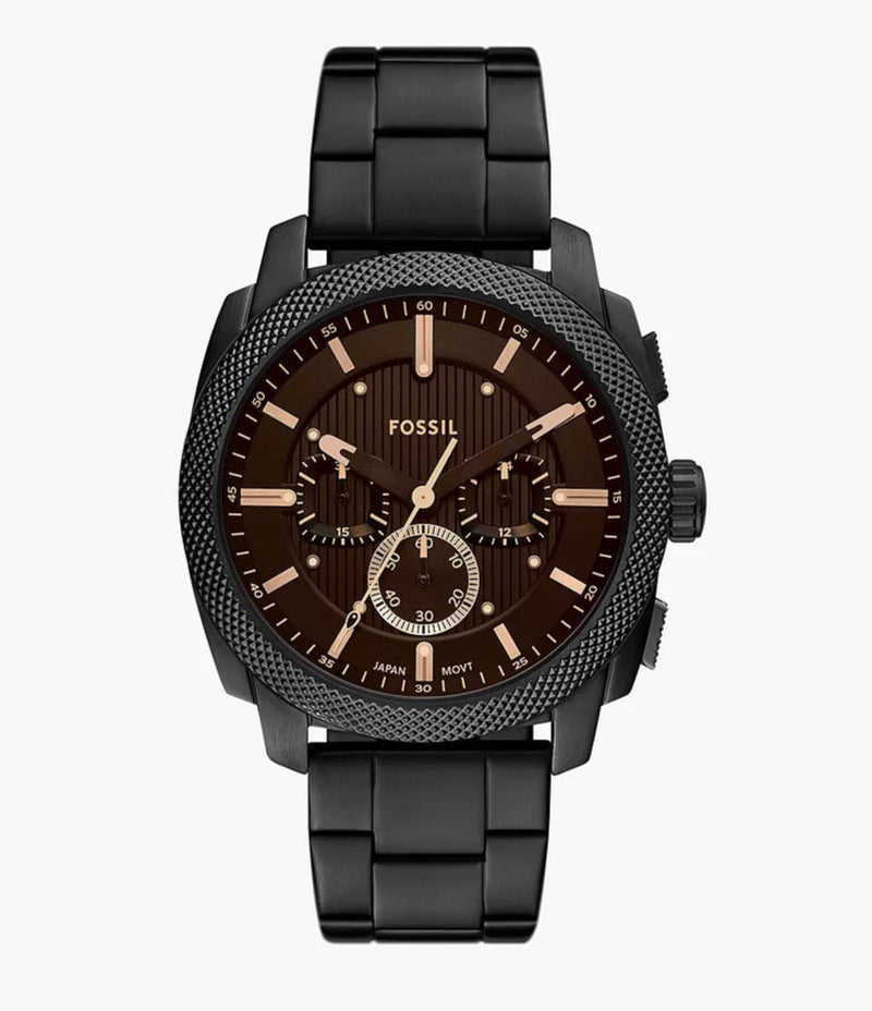 Fossil Machine Chronograph Black Stainless Steel Watch  - FS6097