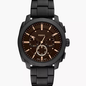 Fossil Machine Chronograph Black Stainless Steel Watch - FS6097 - KRISHNA WATCH COMPANY