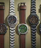 Fossil Machine Chronograph Brown Leather Watch FS6100