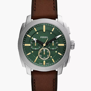 Fossil Machine Chronograph Brown Leather Watch FS6100 - KRISHNA WATCH COMPANY