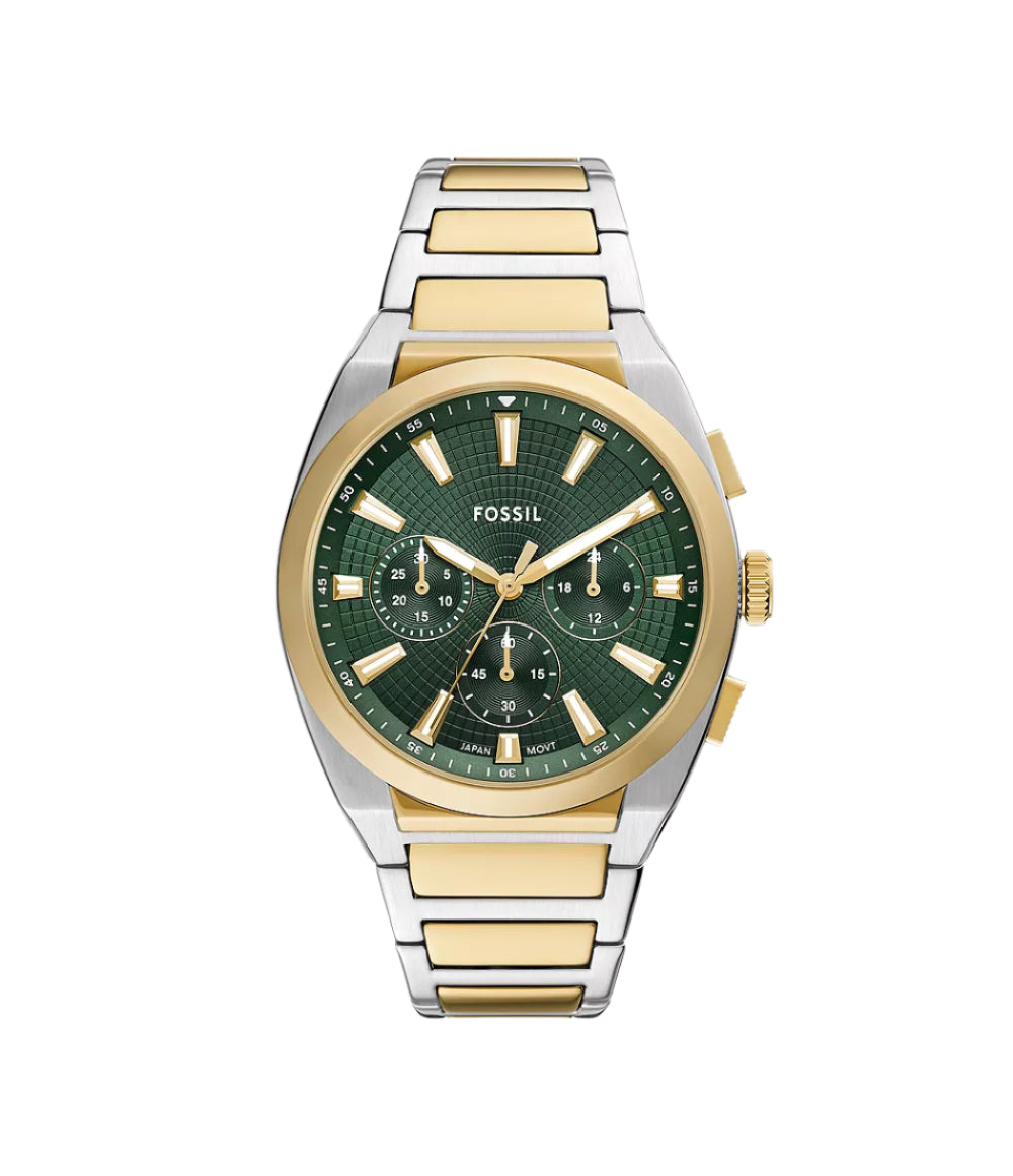 Fossil Everett Chronograph Two-Tone Stainless Steel Watch - FS6106 - KRISHNA WATCH COMPANY