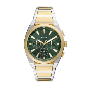 Fossil Everett Chronograph Two-Tone Stainless Steel Watch - FS6106 - KRISHNA WATCH COMPANY