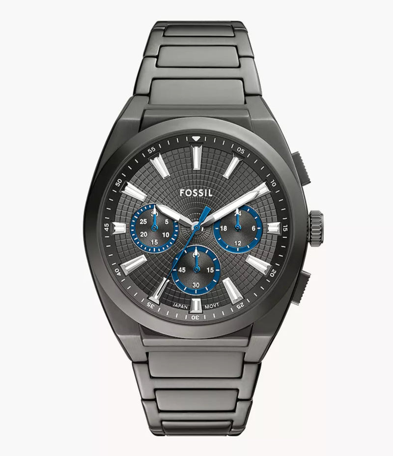 Fossil  Everett Chronograph Smoke Stainless Steel Watch FS6107