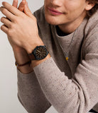 Fossil Men's Analog Quartz Watch with Leather Strap - FS6108