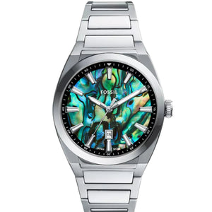 Fossil Everett Three-Hand Date Stainless Steel Watch - FS6114 - KRISHNA WATCH COMPANY