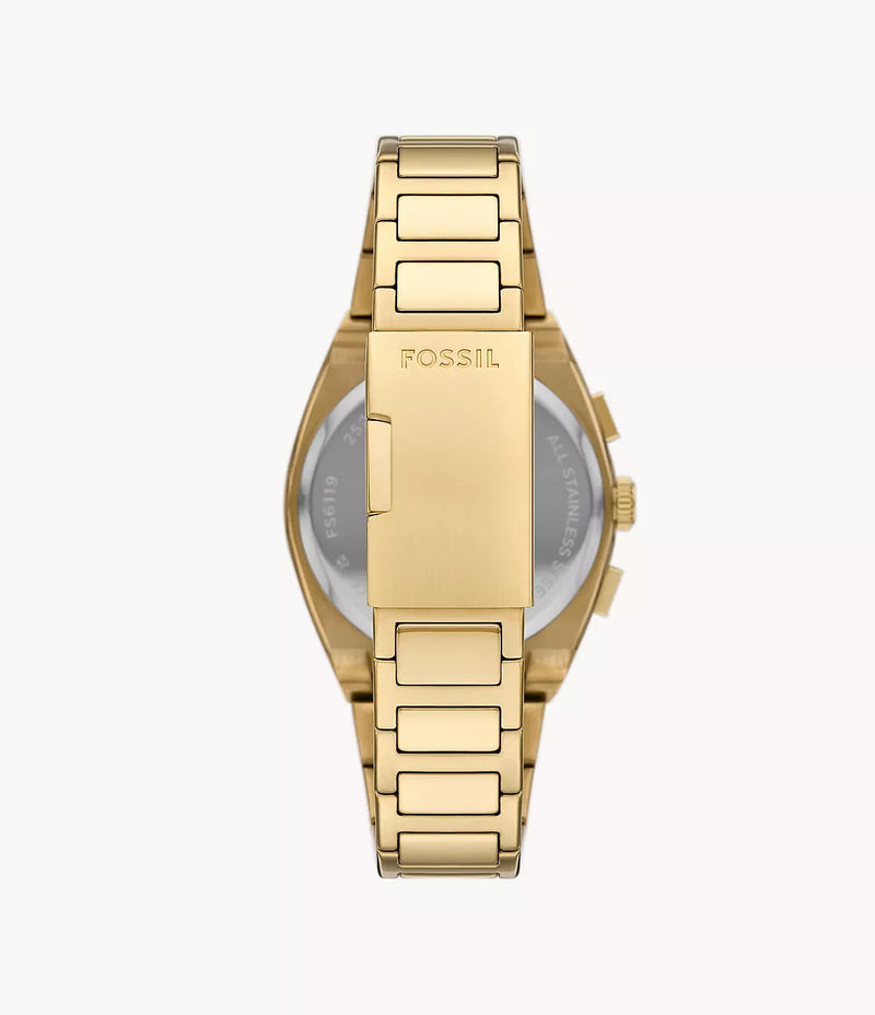 Fossil Everett Chronograph Gold-Tone Stainless Steel Watch - FS6119