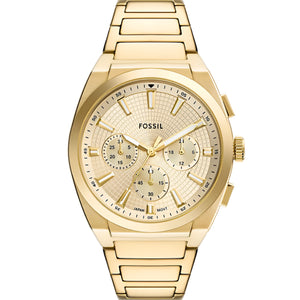 Fossil Everett Chronograph Gold-Tone Stainless Steel Watch - FS6119 - KRISHNA WATCH COMPANY