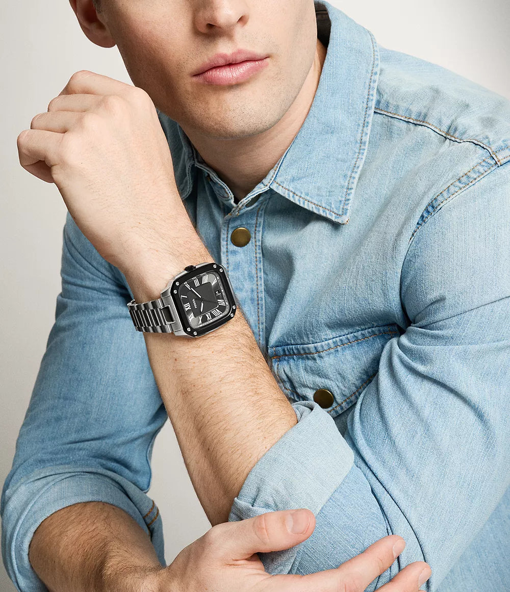Fossil Crosby Three-Hand Date Stainless Steel Watch - FS6122