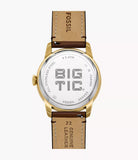 Fossil Townsman Big Tic 42mm Brown Leather Watch FS6190