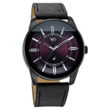 Vyb Drift By Fastrack Quartz Analog Purple Dial Black Leather Strap Watch For Guys FV30021NL02W