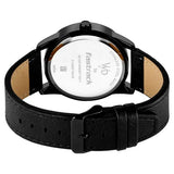 Vyb Drift By Fastrack Quartz Analog Purple Dial Black Leather Strap Watch For Guys FV30021NL02W