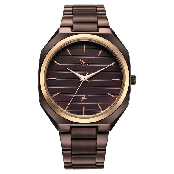 Vyb Horizon By Fastrack Quartz Analog Brown Dial Watch For Guys fv30031km04w