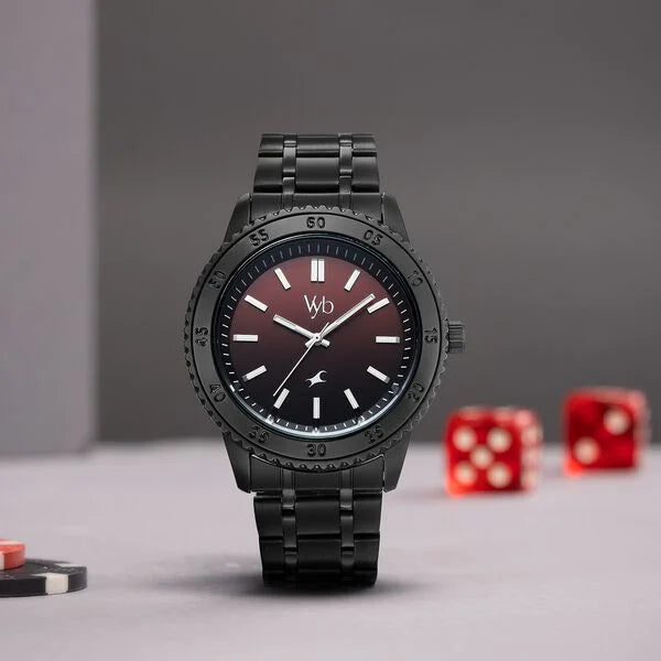 Vyb Quest By Fastrack Quartz Analog Watch For Guys fv30036nm01w