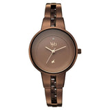 Vyb Halo By Fastrack Quartz Analog Brown Dial Watch For Girls fv60035qm02w
