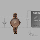Vyb Halo By Fastrack Quartz Analog Brown Dial Watch For Girls fv60035qm02w