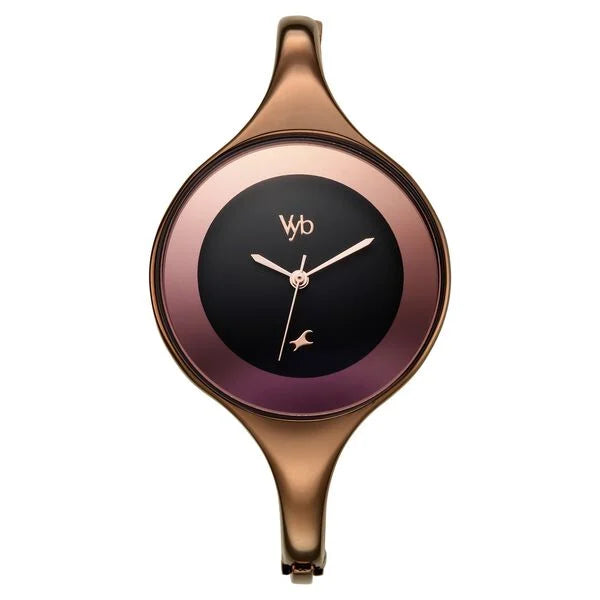 Vyb Slayer By Fastrack Quartz Analog Black Dial Watch For Girls FV60069QM01W