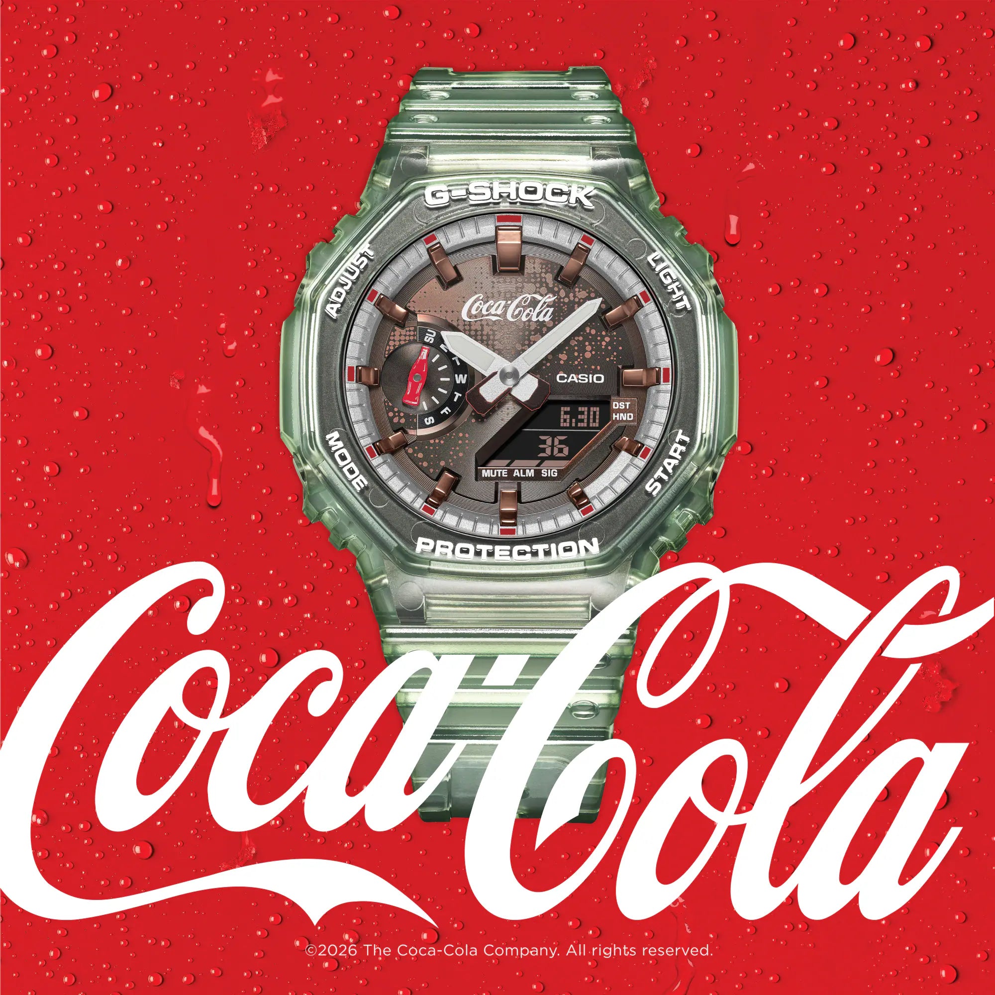 Casio G-SHOCK Coca-Cola collaboration model - GA-2100CC-3AJR