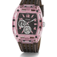 GUESS Mens Sporting Pink Black Multi-function Watch GW0032G3