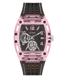 GUESS Mens Sporting Pink Black Multi-function Watch GW0032G3
