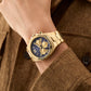 GUESS Mens Gold Tone Multi-function Watch GW0703G6
