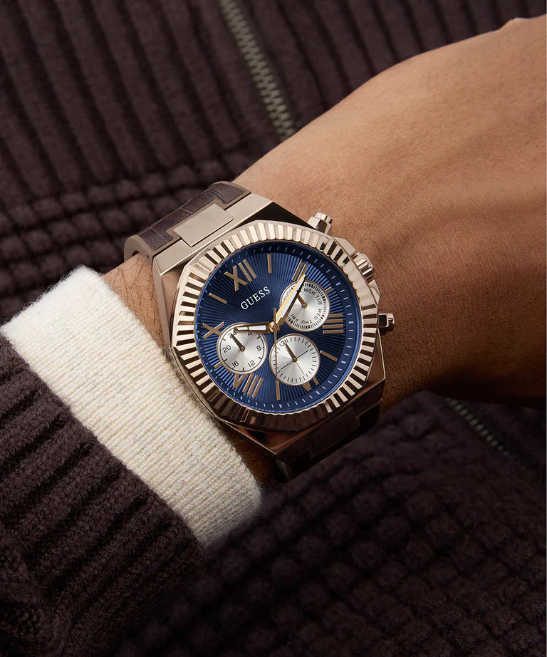 GUESS Mens Brown Coffee Multi-function Watch - GW0791G4