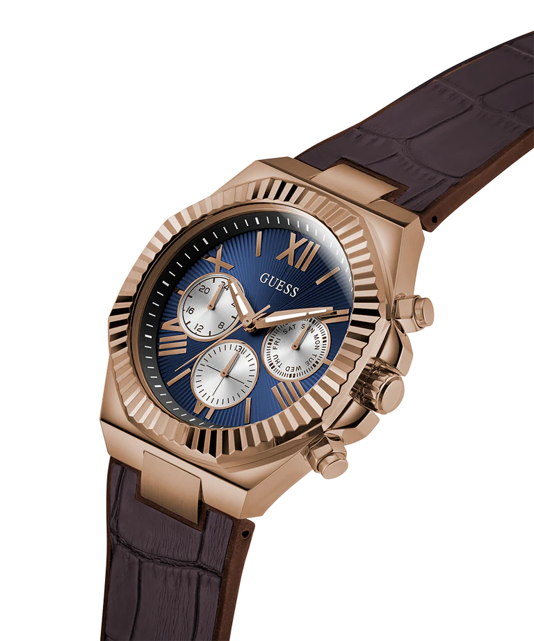 GUESS Mens Brown Coffee Multi-function Watch - GW0791G4