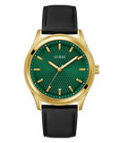 GUESS Mens Black Gold Tone Analog Watch GW0846G1