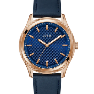GUESS Mens Navy Rose Gold Tone Analog Watch GW0846G2 - KRISHNA WATCH COMPANY