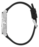 GUESS Mens Black Silver Tone Analog Watch GW0850G1