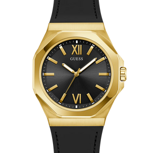 GUESS Mens Black Gold Tone Analog Watch GW0850G2 - KRISHNA WATCH COMPANY