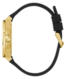 GUESS Mens Black Gold Tone Analog Watch GW0850G2