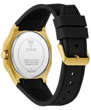 GUESS Mens Black Gold Tone Analog Watch GW0850G2