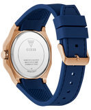 GUESS Mens Blue Rose Gold Tone Analog Watch GW0850G3