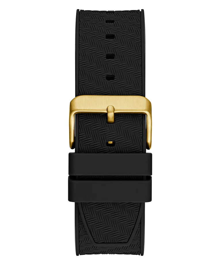 GUESS Mens Black Gold Tone Multi-function Watch GW0853G2