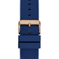GUESS Mens Blue Rose Gold Tone Multi-function Watch GW0853G3