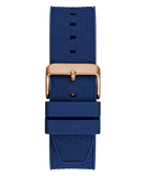 GUESS Mens Blue Rose Gold Tone Multi-function Watch GW0853G3