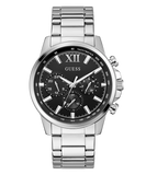 GUESS Mens Silver Tone Multi-function Watch 44 mm GW0900G1