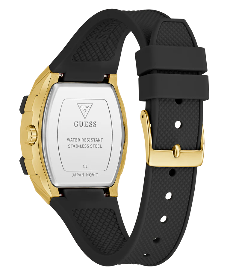 GUESS Ladies Black Gold Tone Multi-function Watch GW0945L2