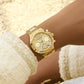GUESS Ladies Gold Tone Multi-function Watch - GW0950L2