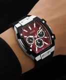 GUESS Mens Black Silver Tone Multifunction Watch - GW0956G1 - KRISHNA WATCH COMPANY